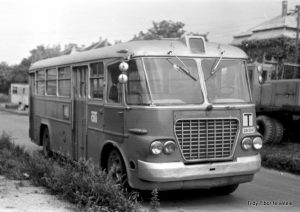 A FAÜ-höz elsőkként érkező Ikarus 620-as már utóéletében, mint tanulóbusz.